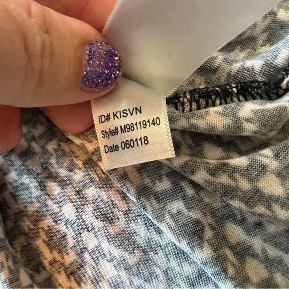 Anne Klein Black & White Tribal Print Maxi Dress Size Medium - Picture 6 of 6